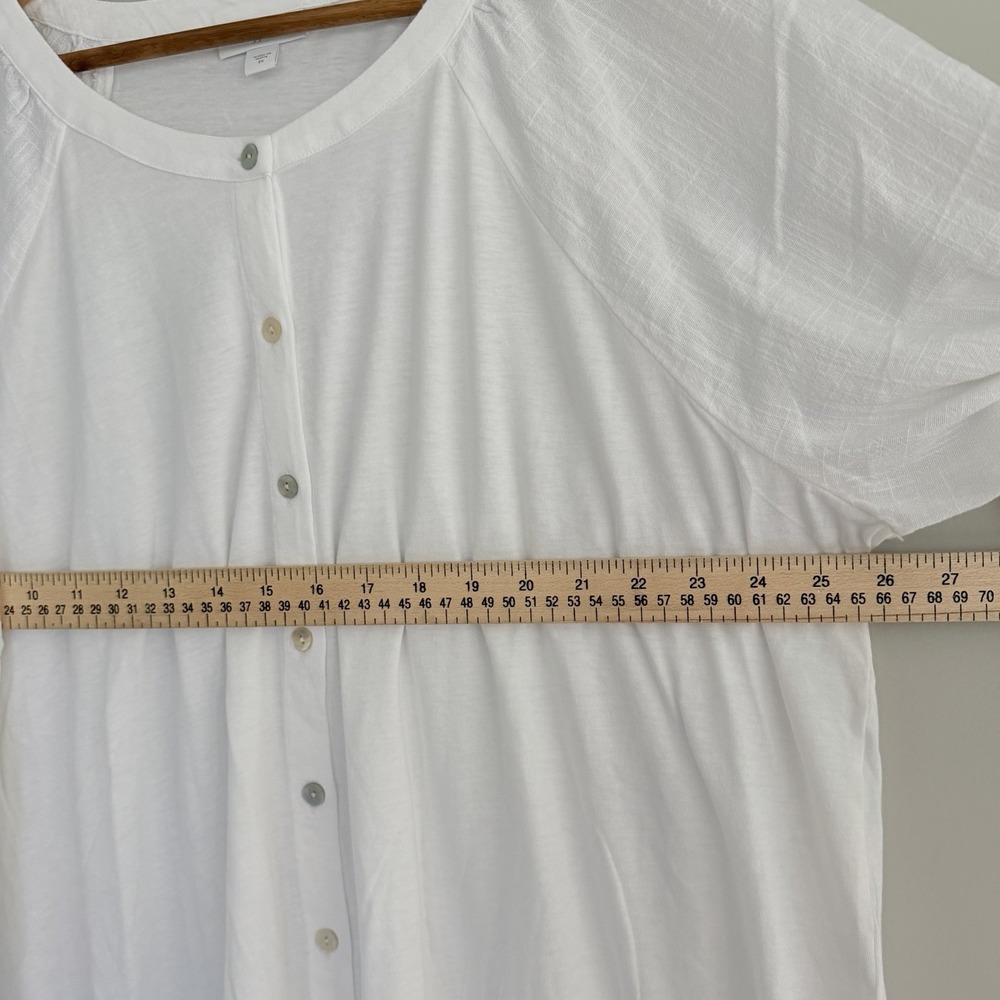 J. Jill Women's Blouse Casual Career Eyelet Sleeve  3/4 Cotton Boho SZ-2X NWOT - Picture 2 of 11